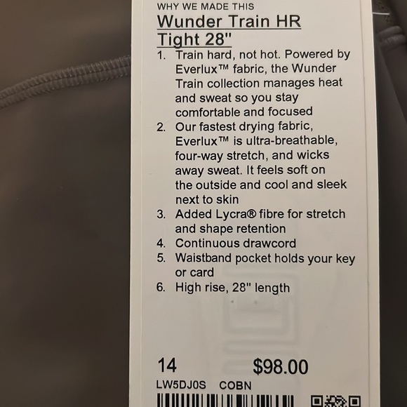 Lululemon Wunder Train HR Tight 28” - Picture 4 of 4